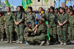 YPJ fighters announce the liberation of Raqqa