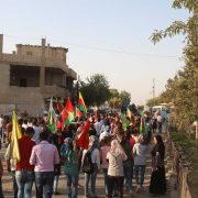 march against ezidi genocide in Derik