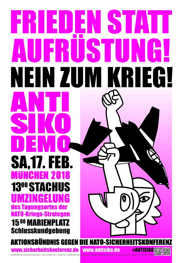 Call for protests against the NATO-Conference in Munich