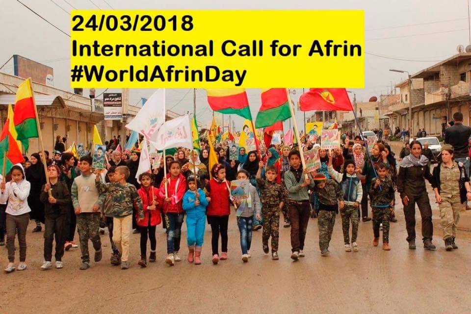 Compilation of calls in solidarity with Afrin for the 24/03 #WorldAfrinDay