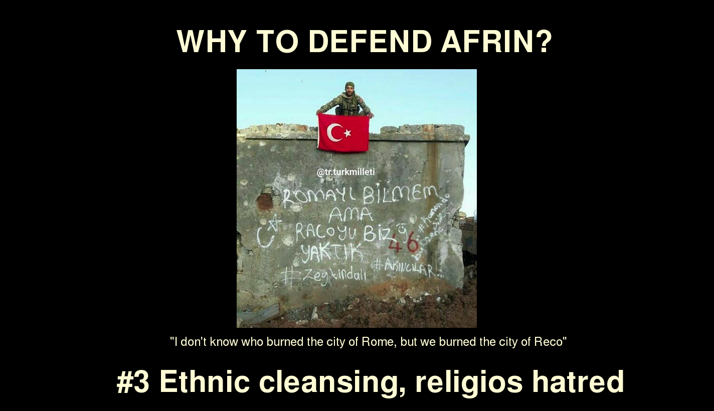 Why to defend Afrin – #3 Ethnic cleansing, religious hatred